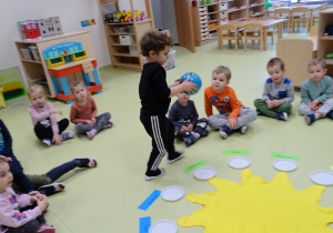 Urodziny Kornela-zabawa wg. Montessori- okrążanie słońca.